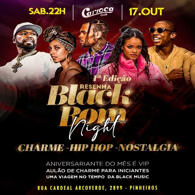 Arte oficial — Black Bom Night SP - 1ª Edição