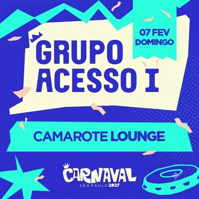 Arte oficial — Carnaval de São Paulo 2027 - Camarote Lounge - Acesso I