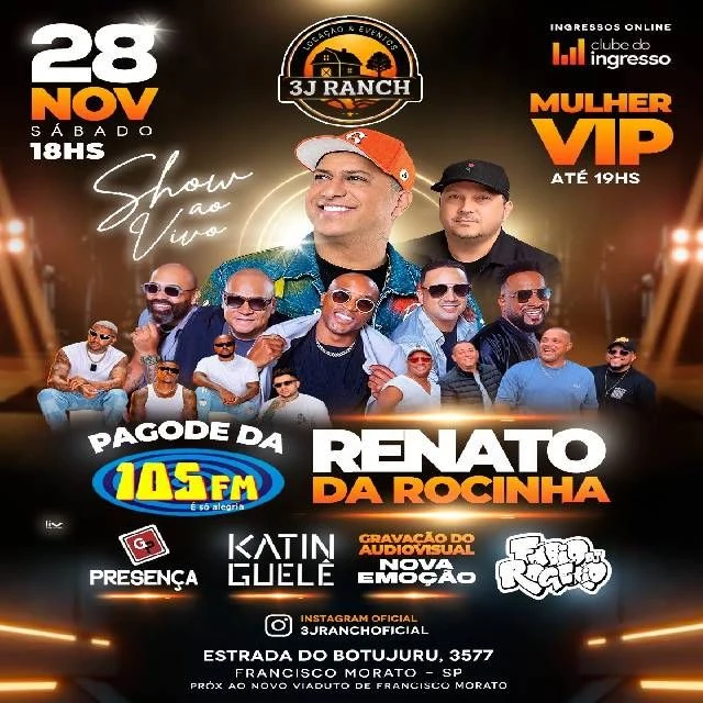 Arte oficial — 105 FM & 3J Ranch – Festival de Samba e Pagode