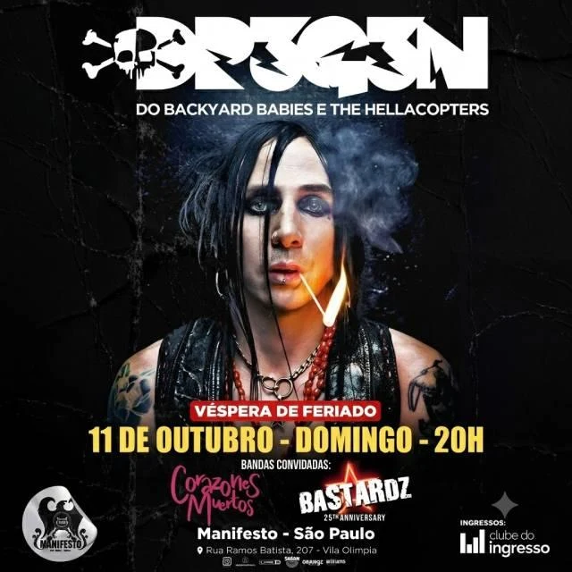 Arte oficial — Dregen do Backyard Babies e The Hellacopters