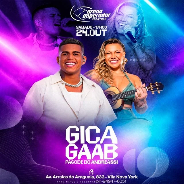 Arte oficial — Gica + Gaab + Pagode do Andreassi