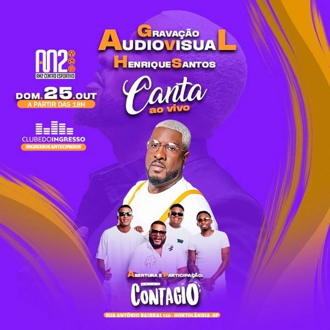 Arte oficial — Gravação do Áudio Visual Henrique Santos Canta ao Vivo