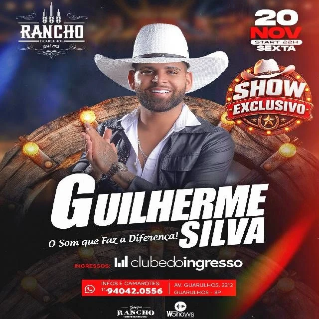 Arte oficial — Guilherme Silva no Rancho Guarulhos - Show Exclusivo