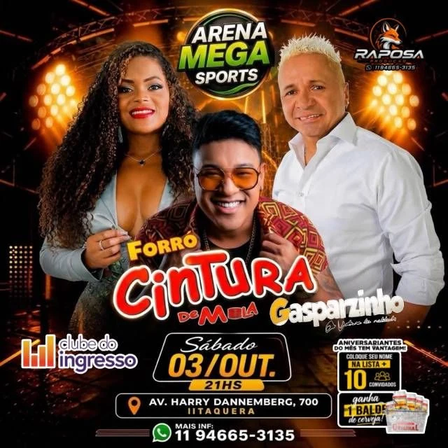 Arte oficial — Forró Cintura de Mola + Gasparzinho
