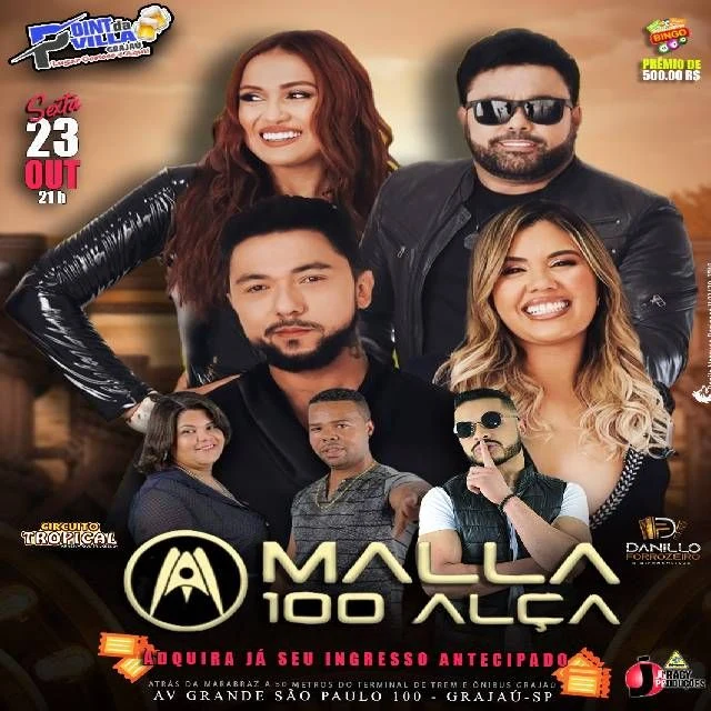 Arte oficial — Malla 100 Alça + Convidados