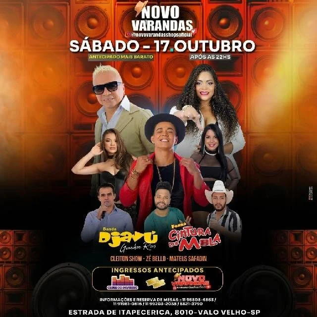 Arte oficial — Banda DJavu + Forró Cintura de Mola