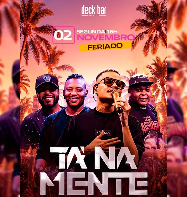 Arte oficial — Tá na Mente no Deck Bar