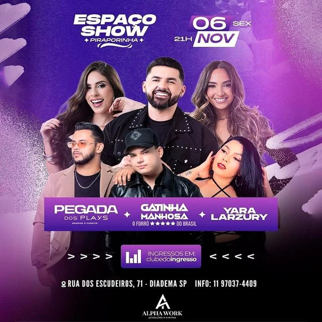 Arte oficial — Pegada dos Plays + Gatinha Manhosa + Yara Larzury