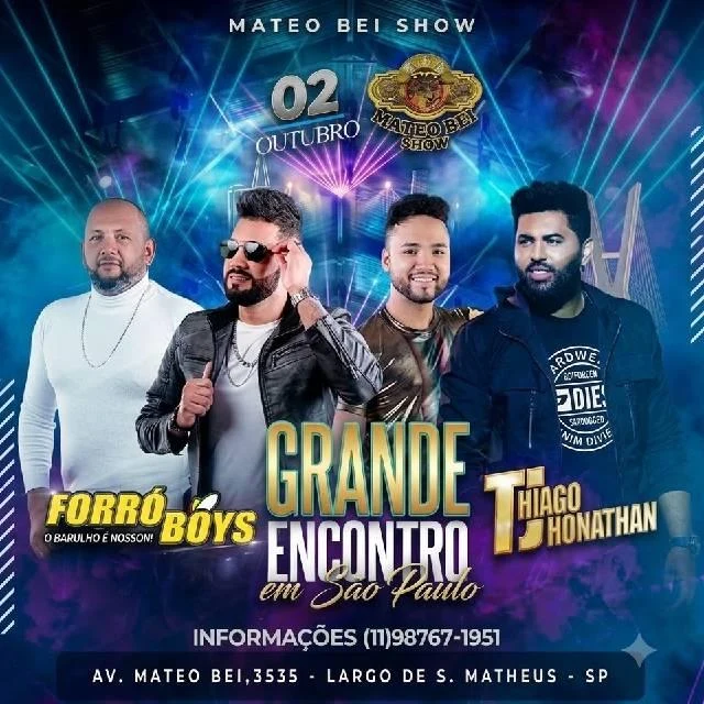 Arte oficial — Grande Encontro com Forró Boys e Thiago Jonathan