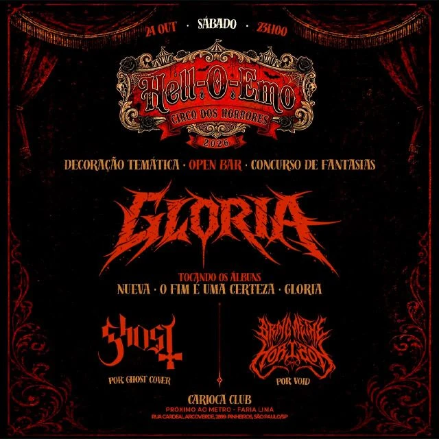 Arte oficial — Hell-O-Emo Festival 2026 - Circo Dos Horrores