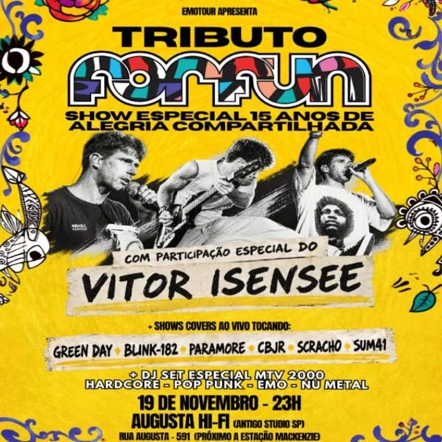 Arte oficial — Tributo Forfun - 15 Anos de Alegria Compartilhada