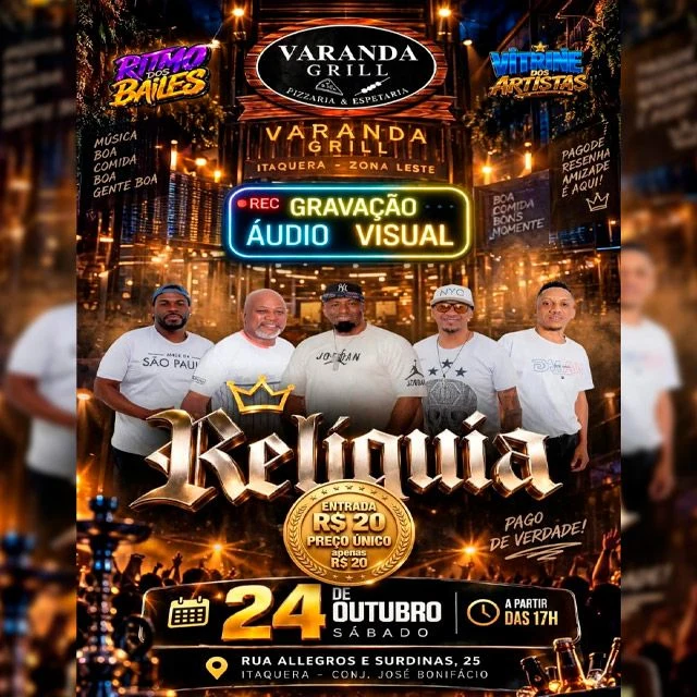 Arte oficial — Gravação Audiovisual do Grupo Relíquia