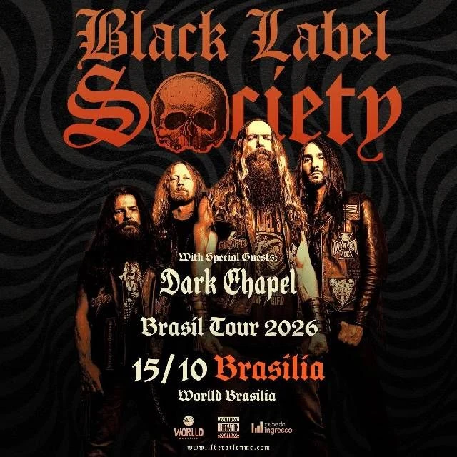 Arte oficial — Black Label Society / Dark Chapel - Brasília